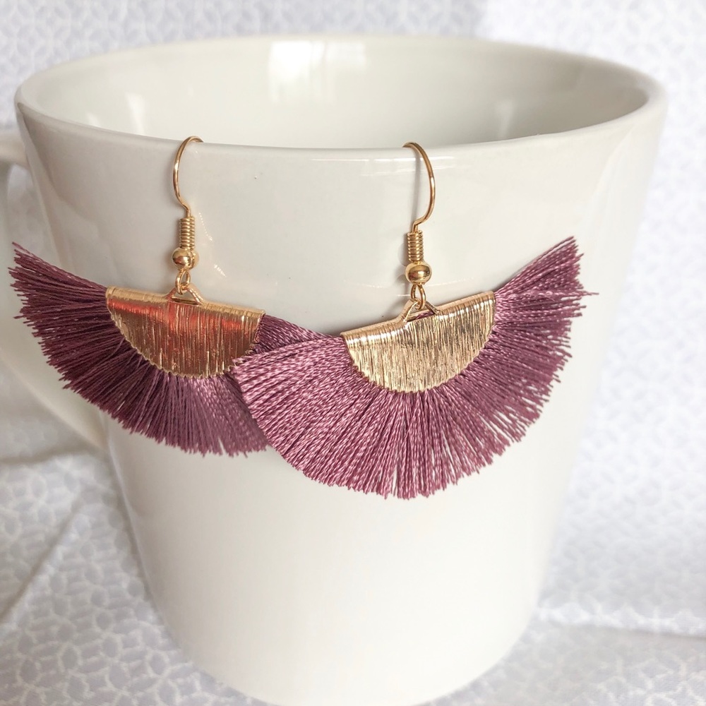 Fan tassel earrings